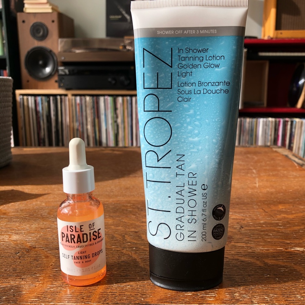 Lot of self tanning products: st tropez, isle